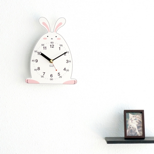 어린이 아이방 교육용 무소음 탁상시계 - 북극곰,토끼,펭귄