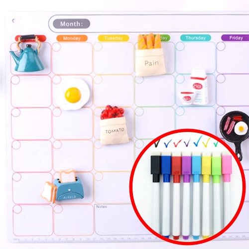나성 냉장고 자석 스케줄러+8색 마카펜 지우개 세트