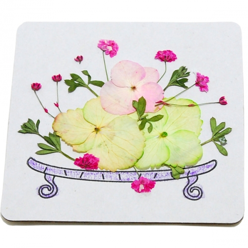 꽃보듬(압화) 컵받침 만들기 kit