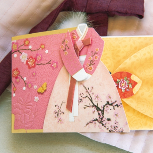 시아분홍 한복봉투 FB306-1