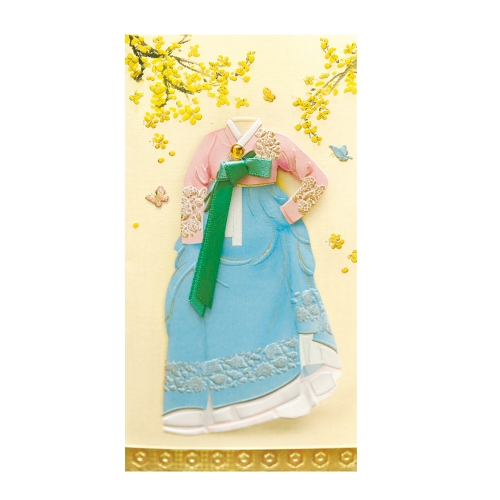 속보이는 자수한복 봉투 FB308-123(3종 한세트)