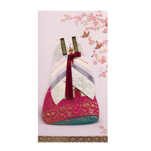 속보이는 자수한복 봉투 FB308 6종 한세트