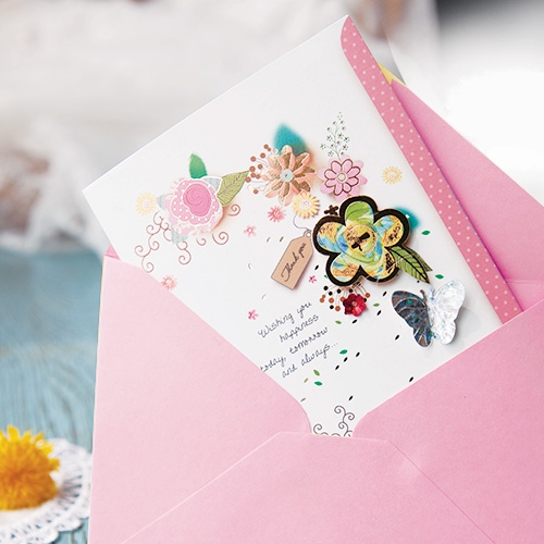 꽃 흐날리다 감사카드 FT1032-3