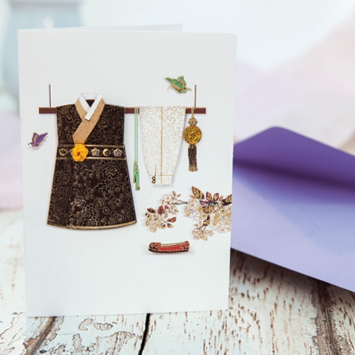 감색 한복 전통 카드 FT1035-5