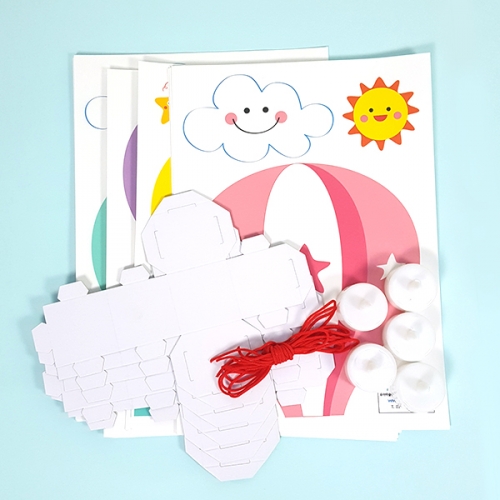 [탑키드] 만들기 열기구 모빌 조명등 (5인용)