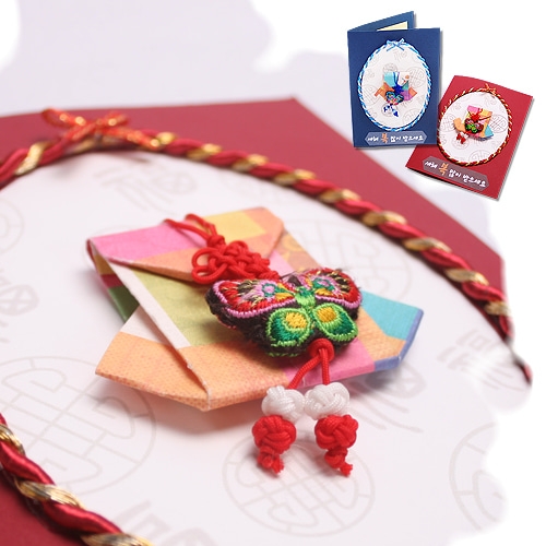 [탑키드] 만들기 복주머니 전통 연하장 (4set)