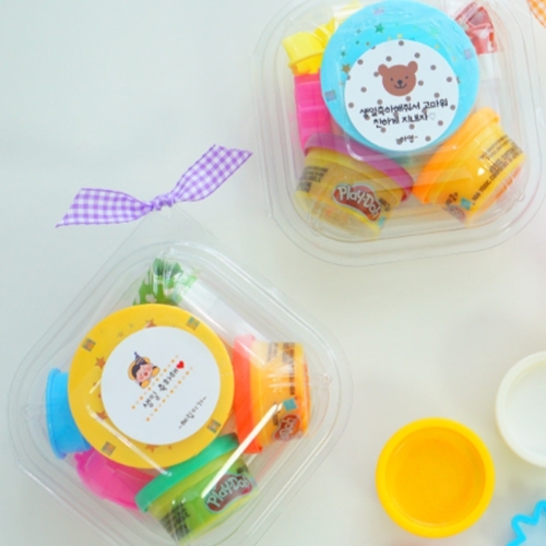 [무료라벨스티커제작] 아이들이 즐거워하는 플레이도우 햄버거 구디백