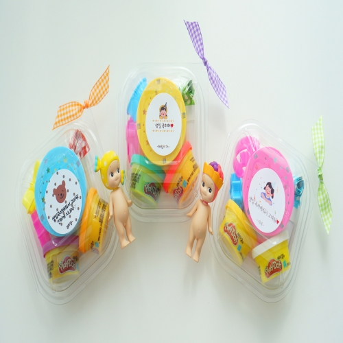 [무료라벨스티커제작] 아이들이 즐거워하는 플레이도우 햄버거 구디백