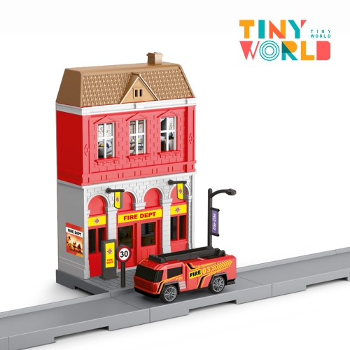 [타이니월드] 클래식하우스 교통기관 만들기 자동차 소방서 경찰서 병원