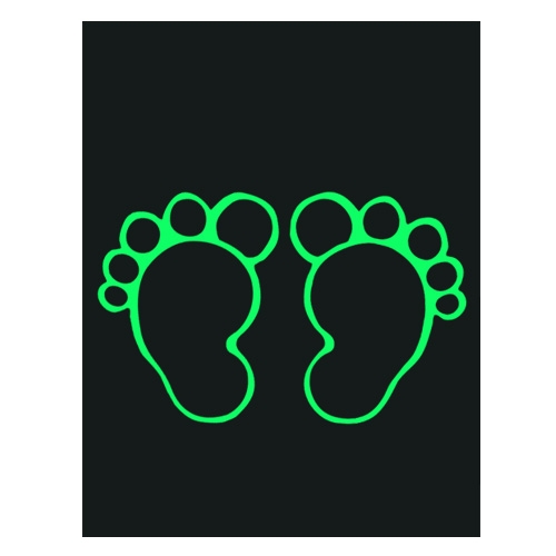 스티커몰 발바닥(5쌍) 통통노랑 F-151