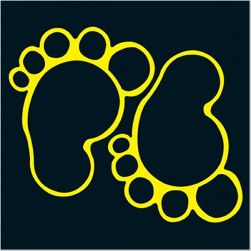 스티커몰 발바닥(5쌍) 통통초록 F-152