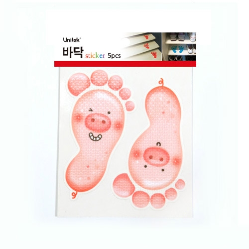 스티커몰 발바닥(5쌍) 동물1돼지 F-162