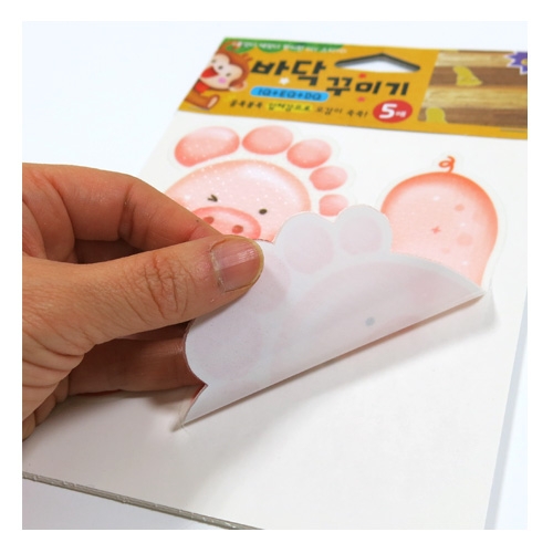 스티커몰 발바닥(5쌍) 동물1돼지 F-162