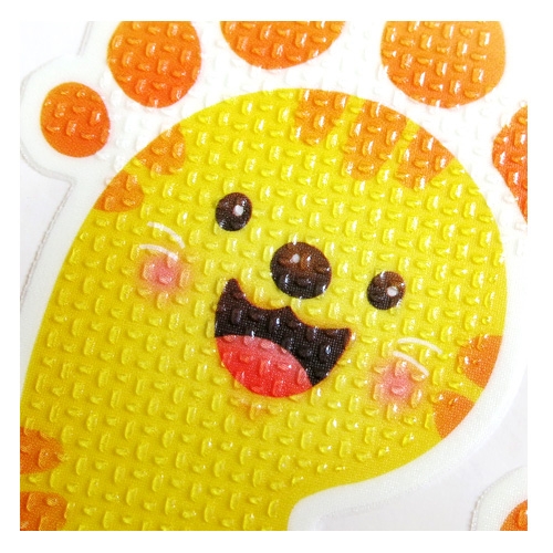 스티커몰 발바닥(5쌍) 통통동물노랑 F-163