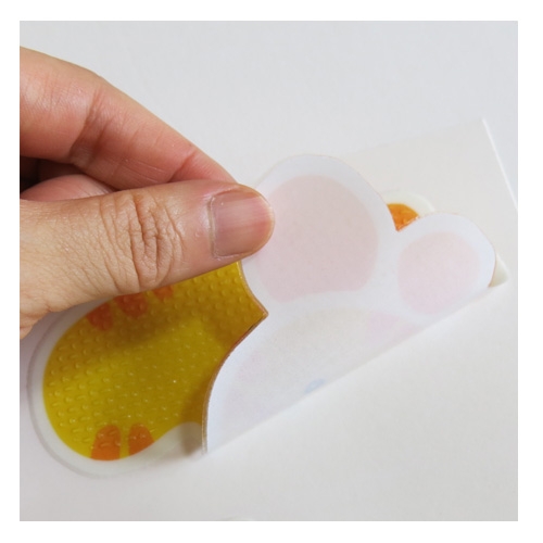 스티커몰 발바닥(5쌍) 통통동물노랑 F-163