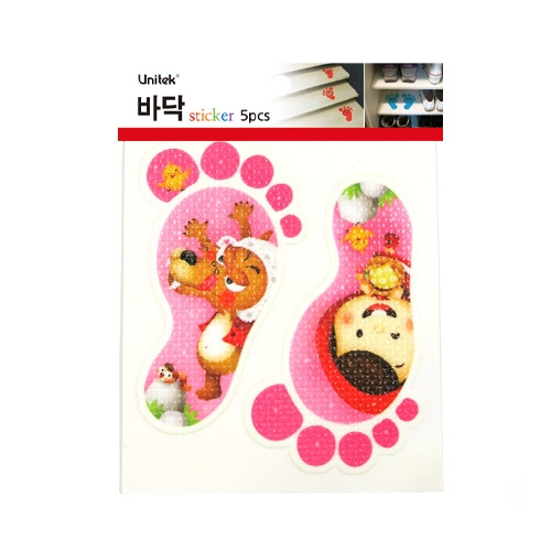 스티커몰 발바닥(5쌍) 빨간모자 F-170