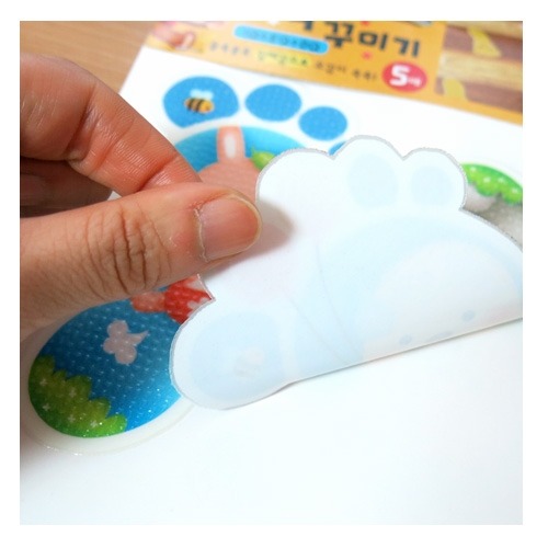 스티커몰 발바닥(5쌍) 토끼와거북 F-171