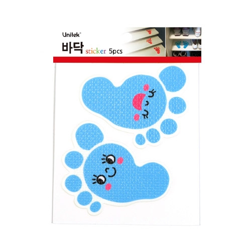 스티커몰 발바닥(5쌍) 통통하늘 F-173