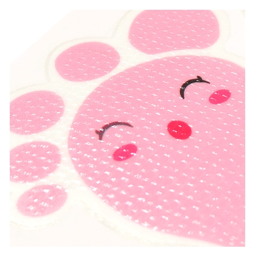 안전 표시 스티커발바닥(5쌍) 통통핑크 F-175