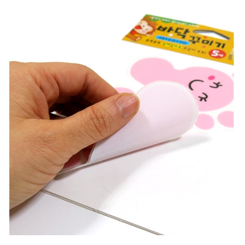 안전 표시 스티커발바닥(5쌍) 통통핑크 F-175