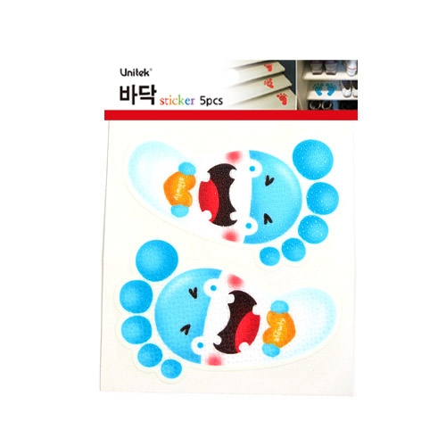 스티커몰 발바닥(5쌍) 동물하마 F-179