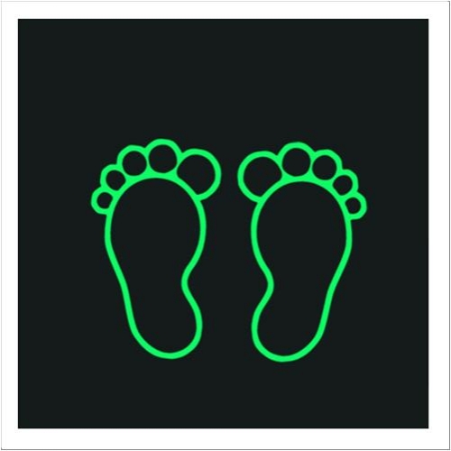 스티커몰 발바닥(5쌍) 스마일핑크 F-183