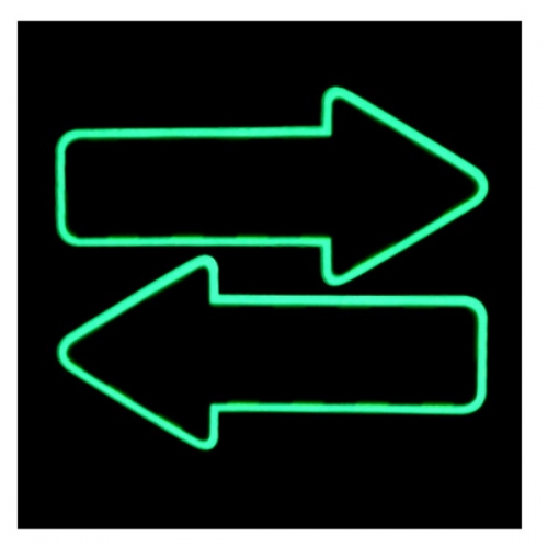 스티커몰 화살표[5매] 옐로우블랙 F-262