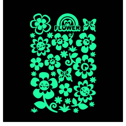 스티커몰 야광별 스마일플라워 NS-44