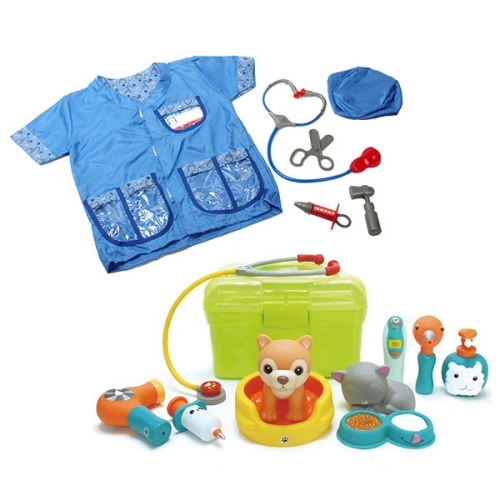 직업 역할 의상 수의사 동물 병원놀이 세트