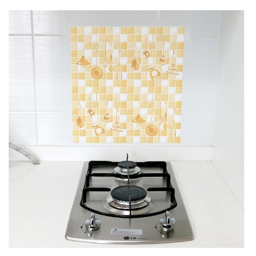 스티커몰 그래픽타일(4매) 주방 CSGT-12