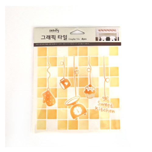 스티커몰 그래픽타일(4매) 주방 CSGT-12