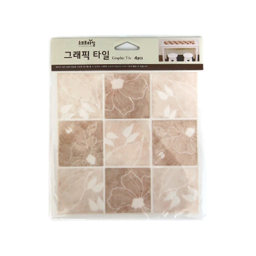 스티커몰 그래픽타일(4매) 벽돌1 CSGT-15
