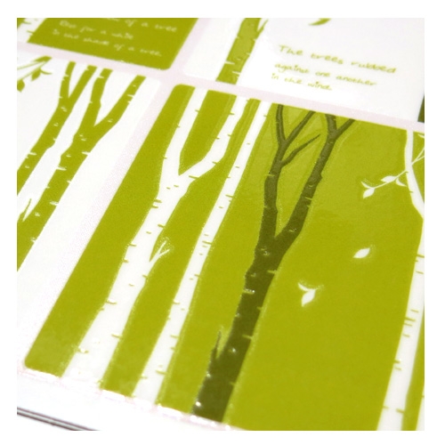 스티커몰 그래픽타일(4매) 나무 CSGT-03