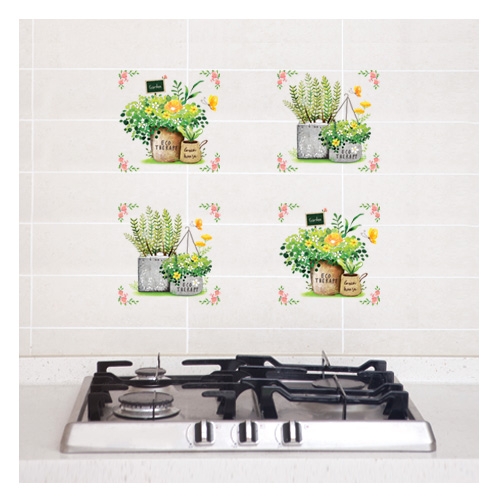 스티커몰 그래픽타일(4매) 에코테라피 CSGT-31