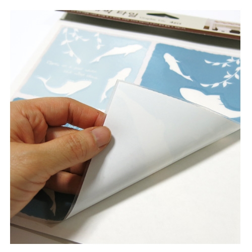 스티커몰 그래픽타일(4매) 물고기 CSGT-04