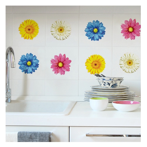 스티커몰 그래픽타일(4매) 거베라 CSGT-40