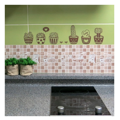 스티커몰 그래픽타일(4매) 커피 CSGT-06