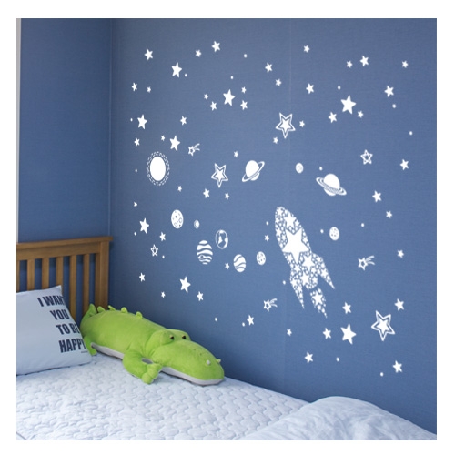 스티커몰 데코야광인테리어 빛나는_우주선 FDS-21205