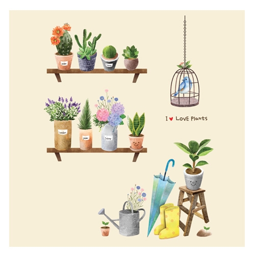 스티커몰 데코인테리어 I love Plants FDT-21109