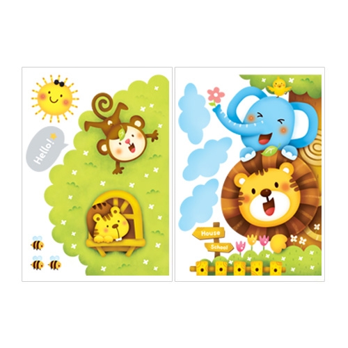 스티커몰 펀빅 동물나무2 FDT-2220AB