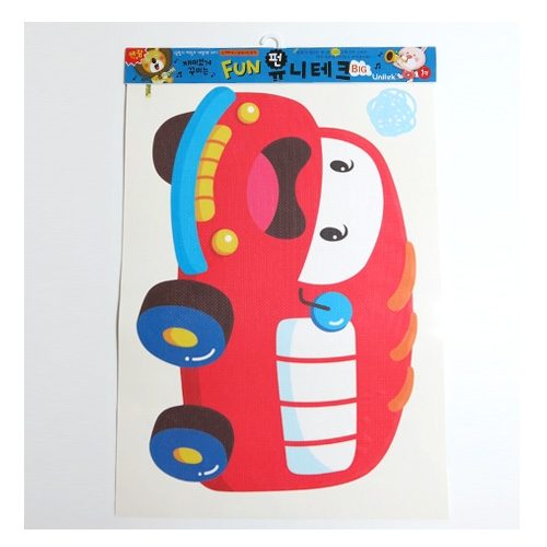 스티커몰 벽&바닥 빨강버스 FDT-2254B