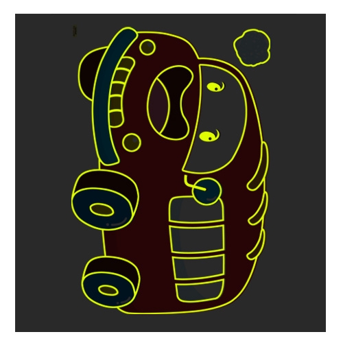 스티커몰 벽&바닥 빨강버스 FDT-2254B