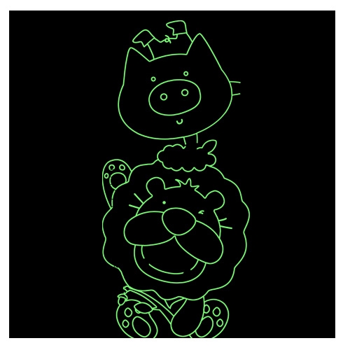 스티커몰 키재기 동물 FDT-6301