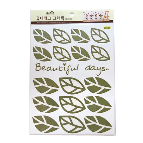 스티커몰 그래픽s 그린잎 GDT-949