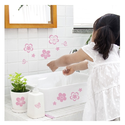 스티커몰 그래픽s 핑크꽃송이 GDT-953