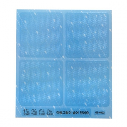 스티커몰 투명논슬립(8개) 귀여운오리 GS-4002