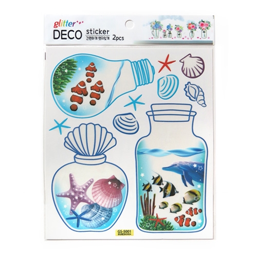 스티커몰 반짝이 데코(2매) 썸머보틀 GS-5001
