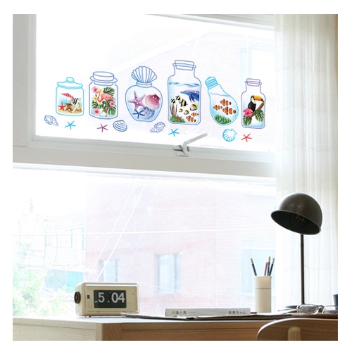 스티커몰 반짝이 데코(2매) 썸머보틀 GS-5001