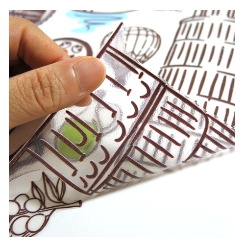 스티커몰 반짝이 데코(2매) 재밌는세계여행 GS-5006