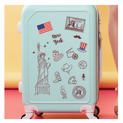 스티커몰 반짝이 데코(2매) 재밌는세계여행 GS-5006